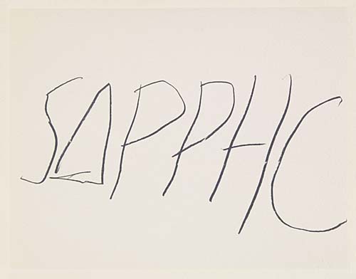CY TWOMBLY Sappho.